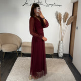 ROBE BORDEAUX MECHE ORIANE
