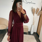 ROBE BORDEAUX MECHE ORIANE