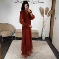 ROBE TERRACOTTA MECHE ORIANE