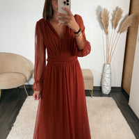 ROBE TERRACOTTA MECHE ORIANE