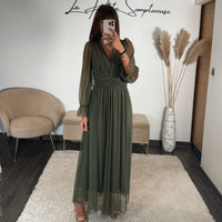 ROBE KAKI MECHE ORIANE