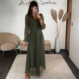 ROBE KAKI MECHE ORIANE