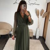 ROBE KAKI MECHE ORIANE
