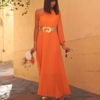 ROBE ASYMETRIQUE ORANGE PERRINE