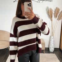 PULL RAYE BORDEAUX TAYLOR