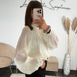 BLOUSE SATINE ECRUE LAURIE