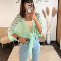 TOP MAILLE VERT D'EAU GIANNY