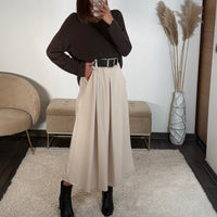 JUPE CEINTURE BEIGE NINON