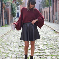 PULL OVERSIZE BORDEAUX