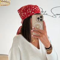 FOULARD ROUGE FLOWER BELLY