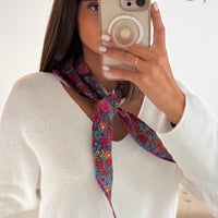 FOULARD BLEU FLOWER BELLY