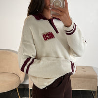 PULL BEIGE BORDEAUX NICE