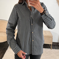 CHEMISE RAYEE GRISE SANA