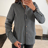 CHEMISE RAYEE GRISE SANA