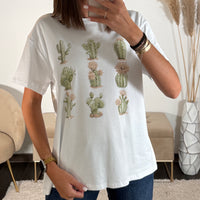 T-SHIRT BLANC CACTUS