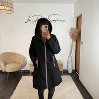 IMPERMEABLE REVERSIBLE POLAIRE NOIR