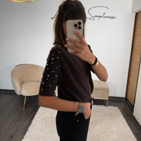 PULL CHOCO STRASS