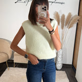 PULL SANS MANCHE JAUNE CLAIR FERDA