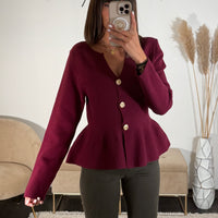 GILET PRUNE BORDEAUX ELIAS