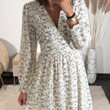 ROBE BEIGE FLEURIE CLAUDIA