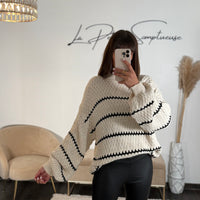 PULL BEIGE LIGNE TESSY