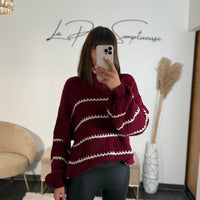 PULL BORDEAUX LIGNE TESSY