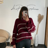 PULL BORDEAUX LIGNE TESSY