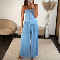 COMBINAISON BUSTIER BLEU ANNA