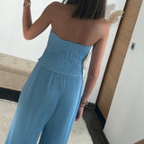 COMBINAISON BUSTIER BLEU ANNA