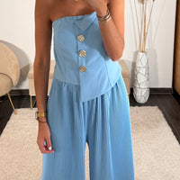 COMBINAISON BUSTIER BLEU ANNA