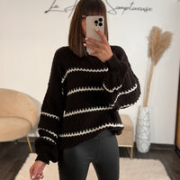 PULL MARRON LIGNE TESSY