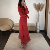 ROBE LONGUE VIEUX ROSE/TERRACOTTA ELODIE