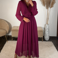 ROBE LONGUE PRUNE ELODIE
