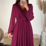 ROBE LONGUE PRUNE ELODIE