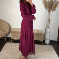 ROBE LONGUE PRUNE ELODIE