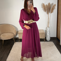 ROBE LONGUE PRUNE ELODIE