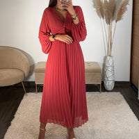 ROBE LONGUE VIEUX ROSE/TERRACOTTA MAEVA