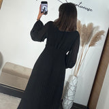 ROBE LONGUE NOIRE MAEVA