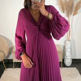 ROBE LONGUE PRUNE MAEVA