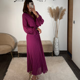 ROBE LONGUE PRUNE MAEVA