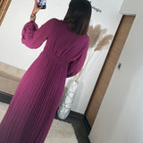 ROBE LONGUE PRUNE MAEVA