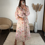 ROBE FLEURIE ROSE HORTENSE