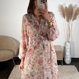 ROBE FLEURIE ROSE HORTENSE