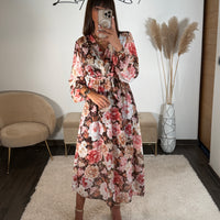 ROBE FLEURIE NOIRE HORTENSE