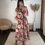 ROBE FLEURIE NOIRE HORTENSE