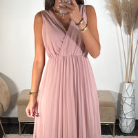ROBE LONGUE ROSE AMBRE