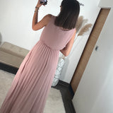 ROBE LONGUE ROSE AMBRE