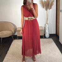 ROBE LONGUE VIEUX ROSE AMBRE