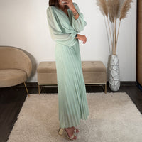 ROBE LONGUE VERT D'EAU ANGIE