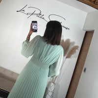 ROBE LONGUE VERT D'EAU ANGIE